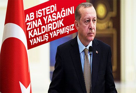 Cumhurbaşkanı Erdoğan: Zina düzenlemesi tartışılsın
