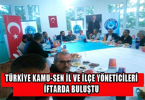 Türk yerel hizmet sen ve Türkiye kamu sen Çumra ilçe temsilcilikleri iftar yemeğinde buluştu.
