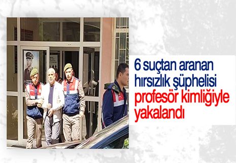 Konya’da 6 suçtan aranan hırsızlık şüphelisi profesör kimliğiyle yakalandı .
